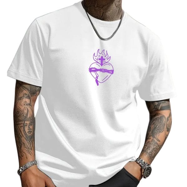 Camiseta Jesus Streetwear Eis-me aqui Senhor 100% Algodão Branco