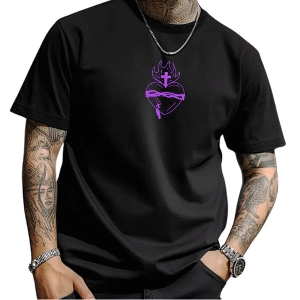 Camiseta Jesus Streetwear Eis-me aqui Senhor 100% Algodão Preto